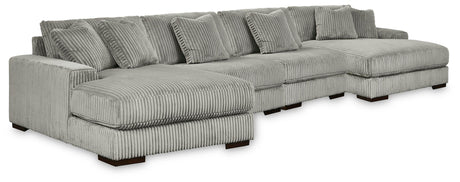 Lindyn Fog 4-Piece Sectional with Double Chaise from Ashley - Luna Furniture