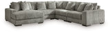Lindyn Fog 5-Piece Sectional with Ottoman from Ashley - Luna Furniture