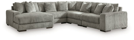 Lindyn Fog 5-Piece Sectional with Ottoman from Ashley - Luna Furniture