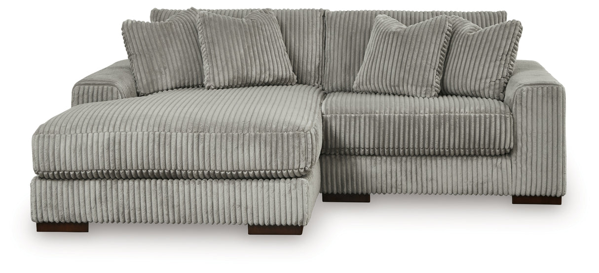 Lindyn Fog 2-Piece Sectional with Ottoman from Ashley Furniture - Luna Furniture