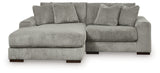Lindyn Fog 2-Piece Sectional with Ottoman from Ashley Furniture - Luna Furniture
