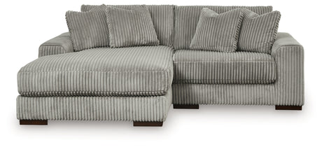 Lindyn Fog 2-Piece Sectional with Ottoman from Ashley Furniture - Luna Furniture