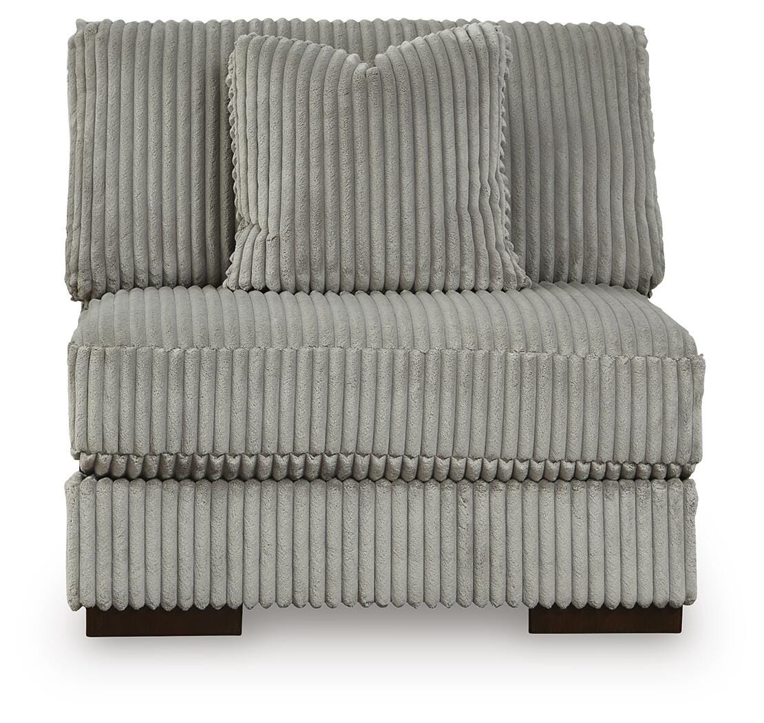 Lindyn Fog Armless Chair from Ashley Furniture - Luna Furniture