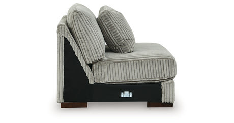 Lindyn Fog 4-Piece Sectional and Ottoman from Ashley Furniture - Luna Furniture