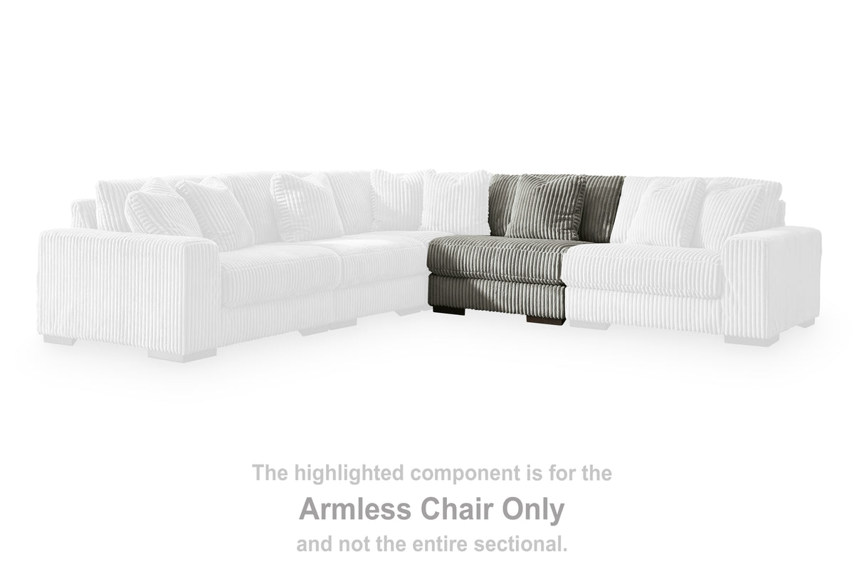 Lindyn Fog Armless Chair from Ashley Furniture - Luna Furniture