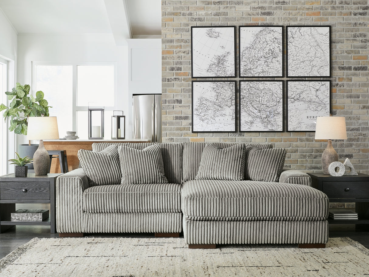 Lindyn Fog 2-Piece RAF Chaise Sectional from Ashley - Luna Furniture