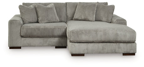 Lindyn Fog 2-Piece Sectional with Ottoman from Ashley Furniture - Luna Furniture