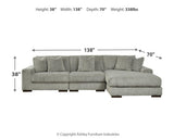 Lindyn Fog 3-Piece Sectional and Chair from Ashley - Luna Furniture