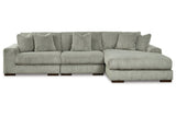 Lindyn Fog 3-Piece Sectional and Chair from Ashley - Luna Furniture