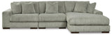 Lindyn Fog 3-Piece Sectional and Chair from Ashley - Luna Furniture