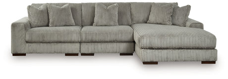 Lindyn Fog 3-Piece Sectional and Chair from Ashley - Luna Furniture