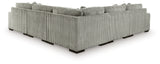 Lindyn Fog 5-Piece Sectional and Ottoman from Ashley Furniture - Luna Furniture