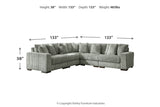 Lindyn Fog 5-Piece Sectional and Ottoman from Ashley - Luna Furniture