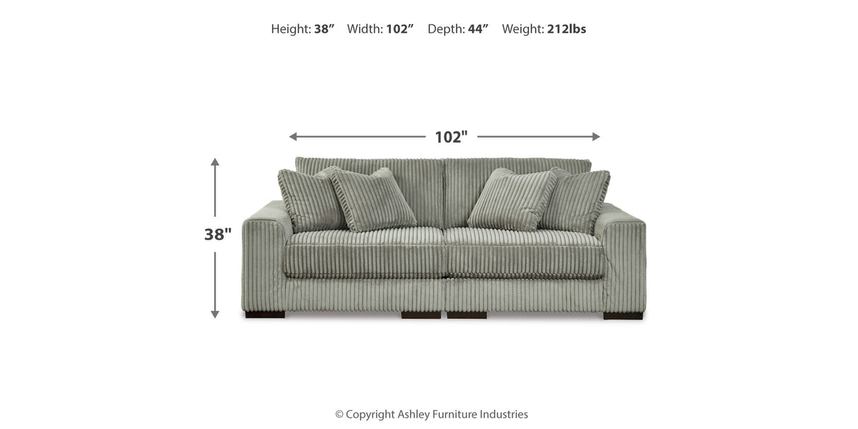 Lindyn Fog 2-Piece Sectional Sofa and Oversized Swivel Accent Chair from Ashley - Luna Furniture