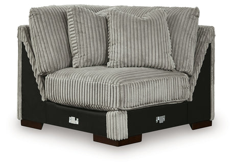 Lindyn Fog 5-Piece Sectional with Ottoman from Ashley Furniture - Luna Furniture