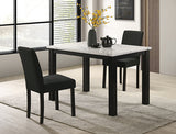 Resia Black/White Dining Table from Crown Mark - Luna Furniture
