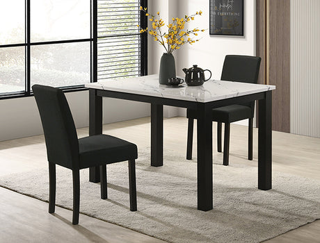 Resia Black/White Dining Table from Crown Mark - Luna Furniture