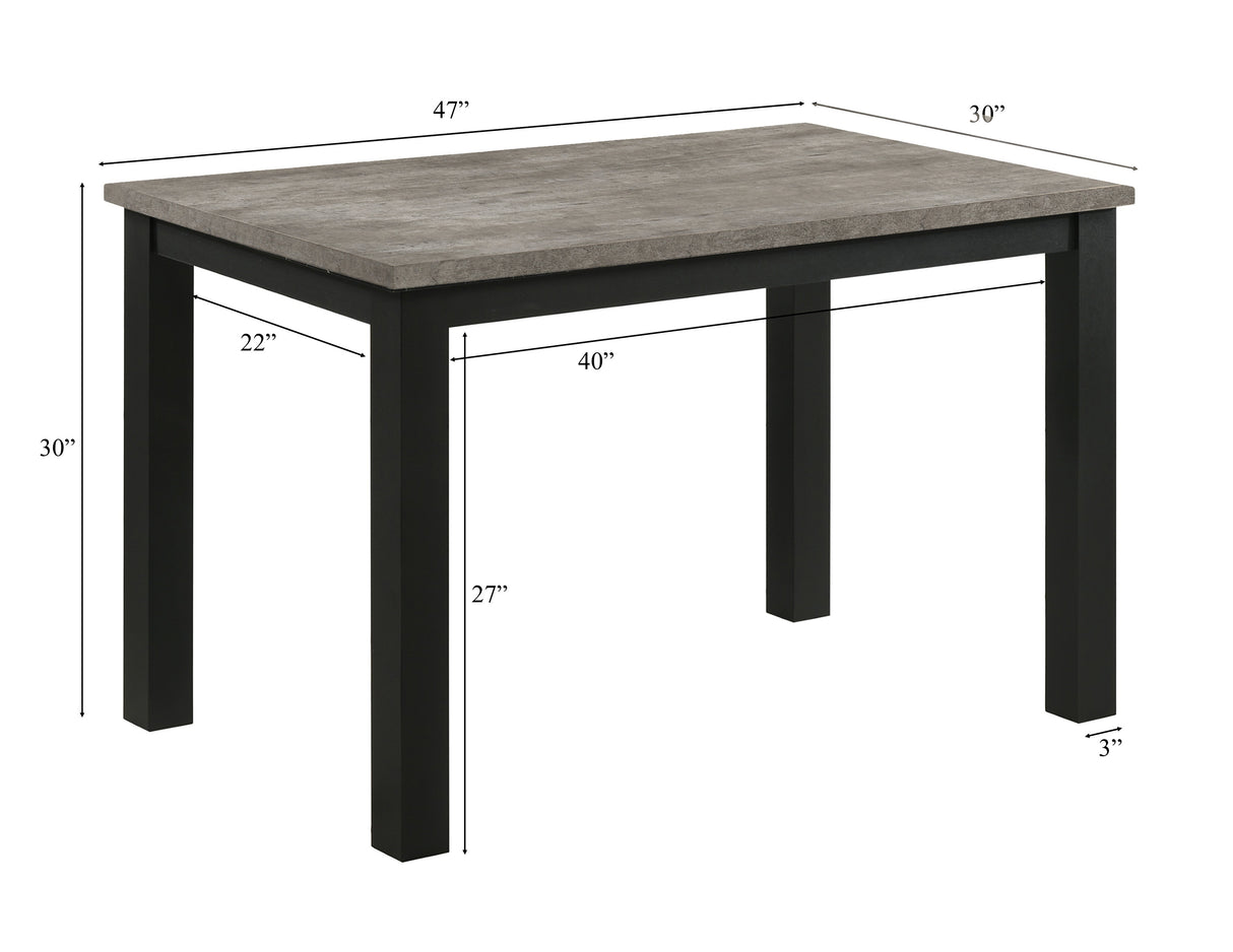 Resia Concrete Gray Dining Table from Crown Mark - Luna Furniture