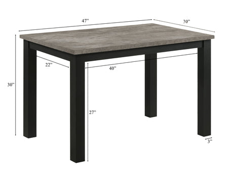 Resia Concrete Gray Dining Table from Crown Mark - Luna Furniture