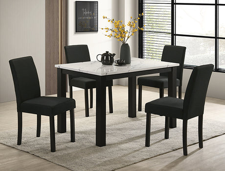 Resia Black/White Dining Table from Crown Mark - Luna Furniture