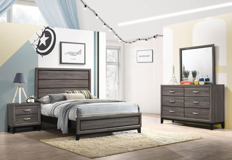 Watson Gray Oak 4-Piece Full Panel Bedroom Set from Coaster - Luna Furniture