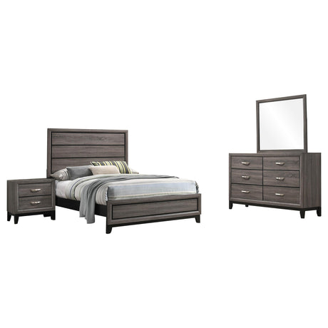 Watson Gray Oak 4-Piece Full Panel Bedroom Set from Coaster - Luna Furniture
