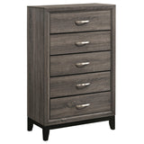 Watson Gray Oak 5-Piece Twin Panel Bedroom Set from Coaster - Luna Furniture