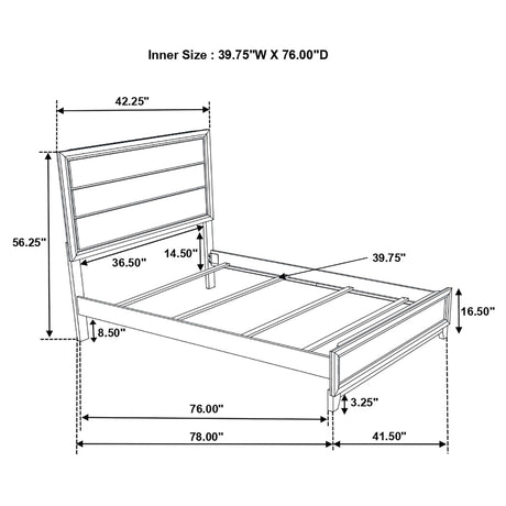Watson Gray Oak 5-Piece Twin Panel Bedroom Set from Coaster - Luna Furniture
