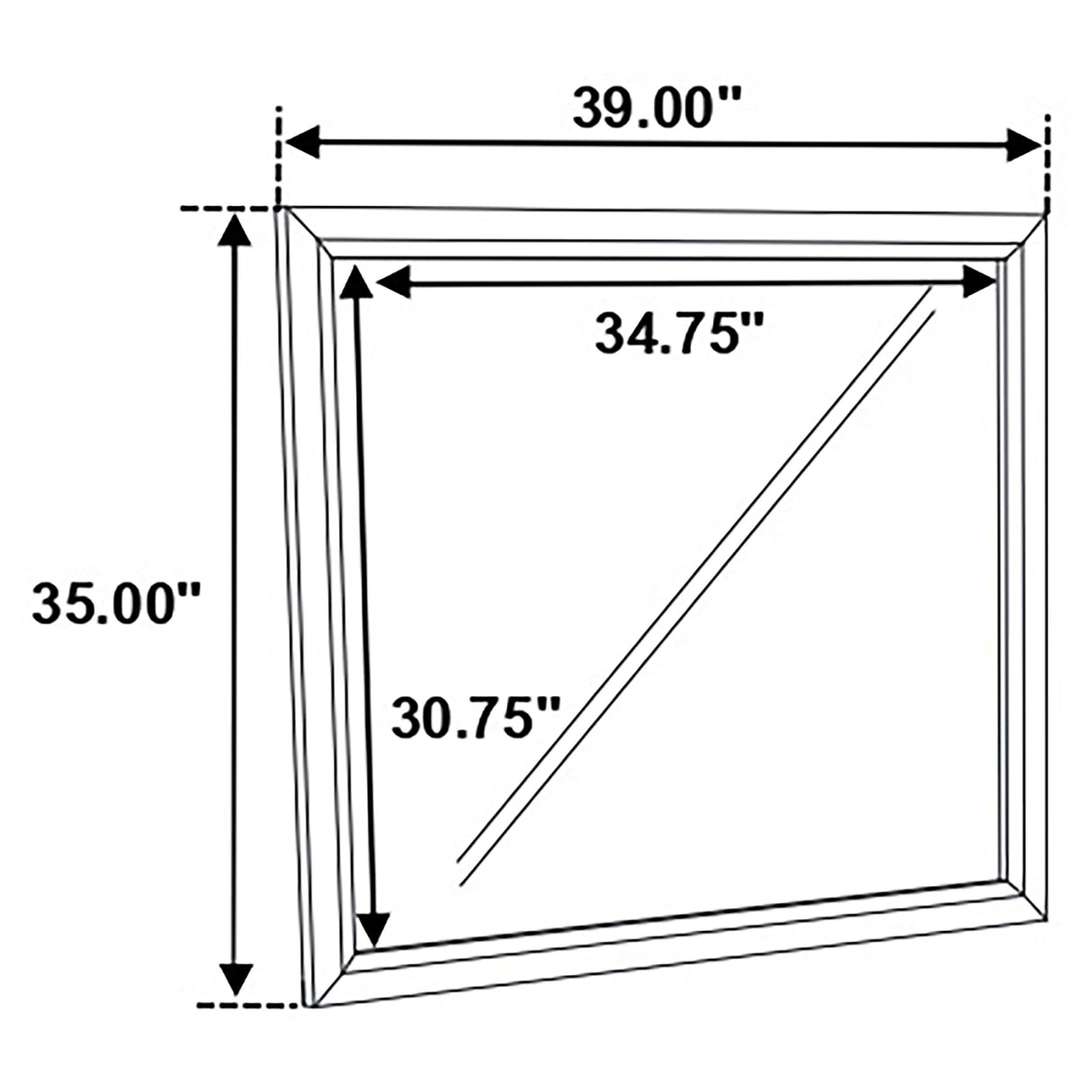 Watson Gray Oak Mirror (Mirror Only) from Coaster - Luna Furniture