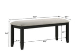 Folio Black/Neutral Dining Bench from Crown Mark - Luna Furniture