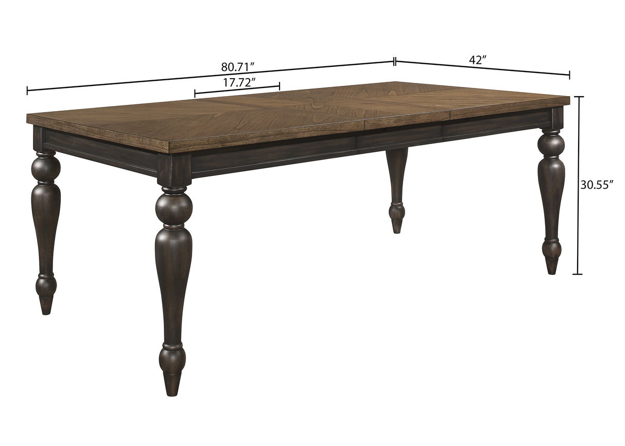 Hilara Espresso/Brown Extendable Dining Table