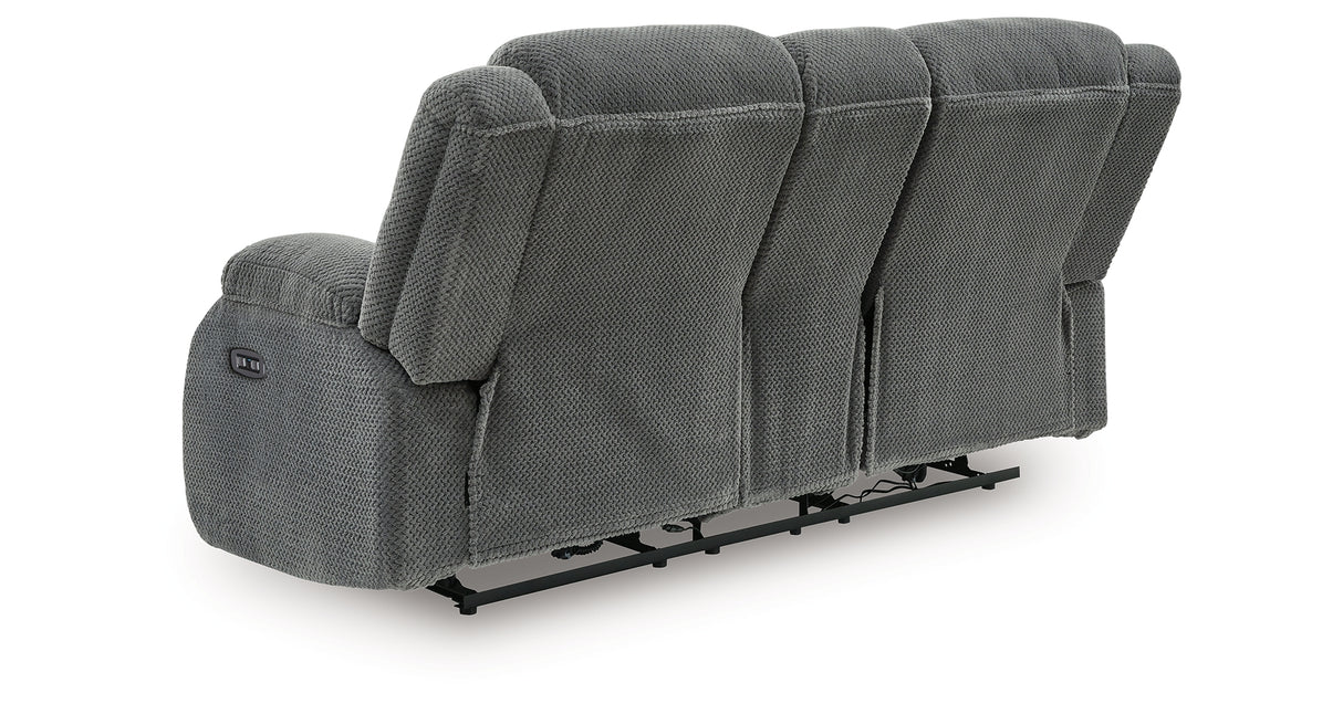 Observation Steel Power Reclining Loveseat with Console from Ashley - Luna Furniture
