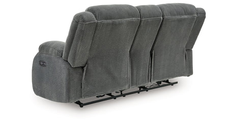 Observation Steel Power Reclining Loveseat with Console from Ashley - Luna Furniture