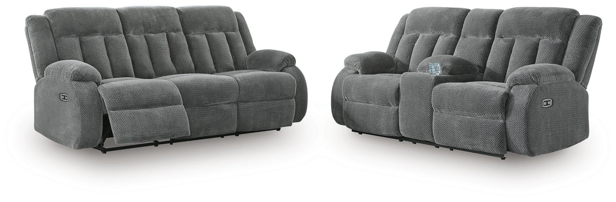 Observation Steel Power Reclining Sofa and Loveseat from Ashley - Luna Furniture
