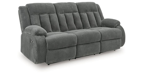 Observation Steel Power Reclining Sofa with Drop Down Table from Ashley Furniture - Luna Furniture