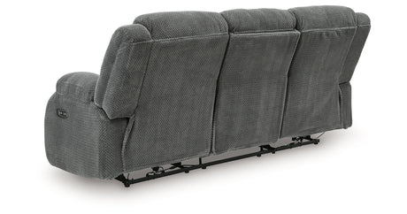 Observation Steel Power Reclining Sofa with Drop Down Table from Ashley Furniture - Luna Furniture