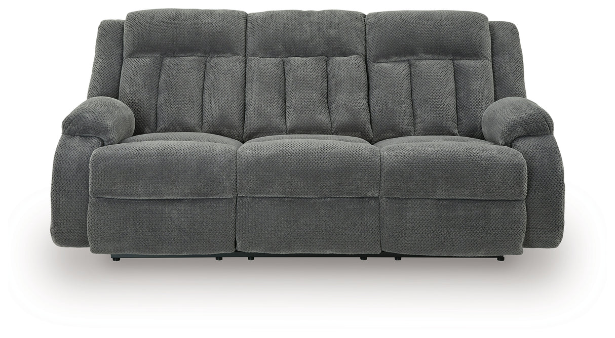 Observation Steel Power Reclining Sofa with Drop Down Table from Ashley - Luna Furniture