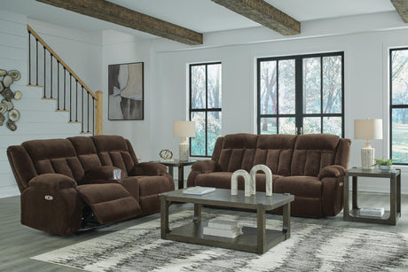 Observation Chocolate Power Power Reclining Living Room Set from Ashley - Luna Furniture
