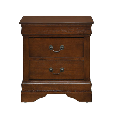 Mayville Brown Cherry 5-Piece Bedroom Set (Queen Bed, Nightstand, Dresser, Mirror, Chest) from Homelegance - Luna Furniture