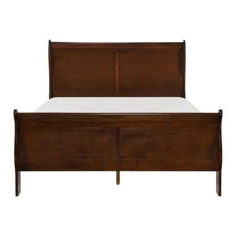 Mayville Brown Cherry King Sleigh Bed from Homelegance - Luna Furniture