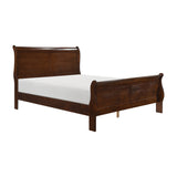 Mayville Brown Cherry King Sleigh Bed from Homelegance - Luna Furniture