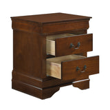 Mayville Brown Cherry Nightstand from Homelegance - Luna Furniture