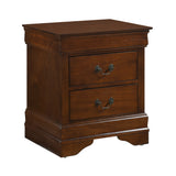 Mayville Brown Cherry Nightstand from Homelegance - Luna Furniture