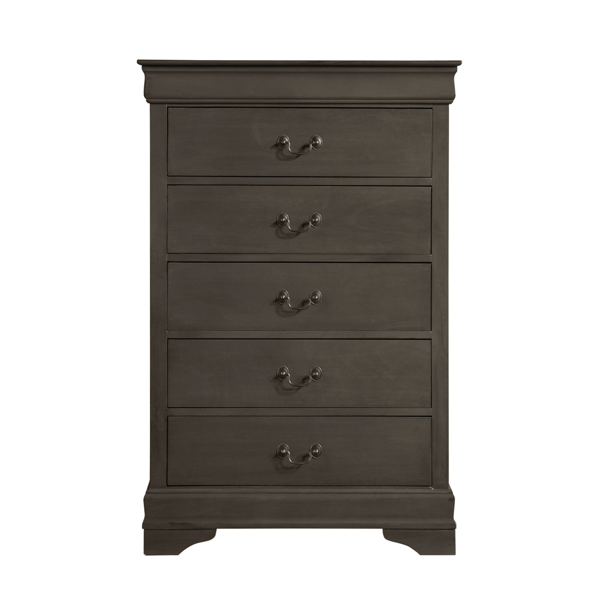 Mayville Stained Gray 4-Piece Bedroom Set (Queen Bed, Nightstand, Dresser, Mirror) from Homelegance - Luna Furniture