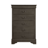 Mayville Stained Gray 4-Piece Bedroom Set (Queen Bed, Nightstand, Dresser, Mirror) from Homelegance - Luna Furniture