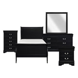 Mayville Black 4-Piece Youth Bedroom Set (Twin Bed, Nightstand, Dresser, Mirror) from Homelegance - Luna Furniture