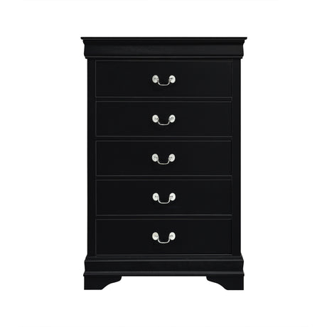 Mayville Black 5-Piece Bedroom Set (Queen Bed, Nightstand, Dresser, Mirror, Chest) from Homelegance - Luna Furniture