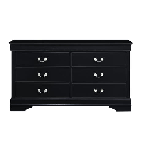 Mayville Black 5-Piece Bedroom Set (Queen Bed, Nightstand, Dresser, Mirror, Chest) from Homelegance - Luna Furniture