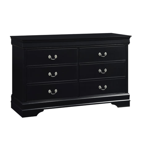 Mayville Black 5-Piece Bedroom Set (Queen Bed, Nightstand, Dresser, Mirror, Chest) from Homelegance - Luna Furniture