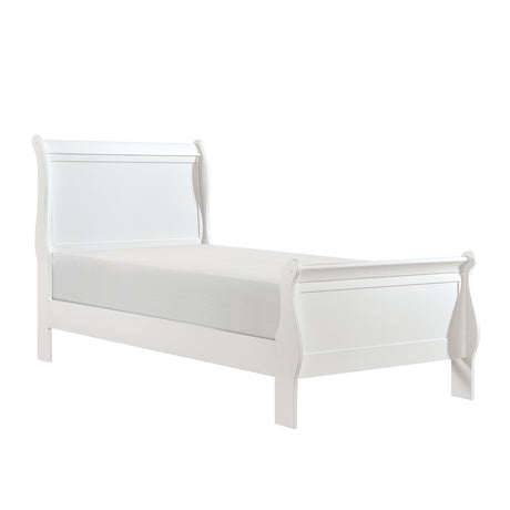 Mayville White 5-Piece Youth Bedroom Set (Twin Bed, Nightstand, Dresser, Mirror, Chest) from Homelegance - Luna Furniture